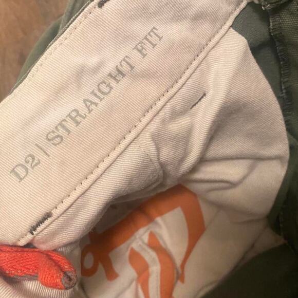 Mens docker khaki green cargo denim pants - Picture 4 of 6